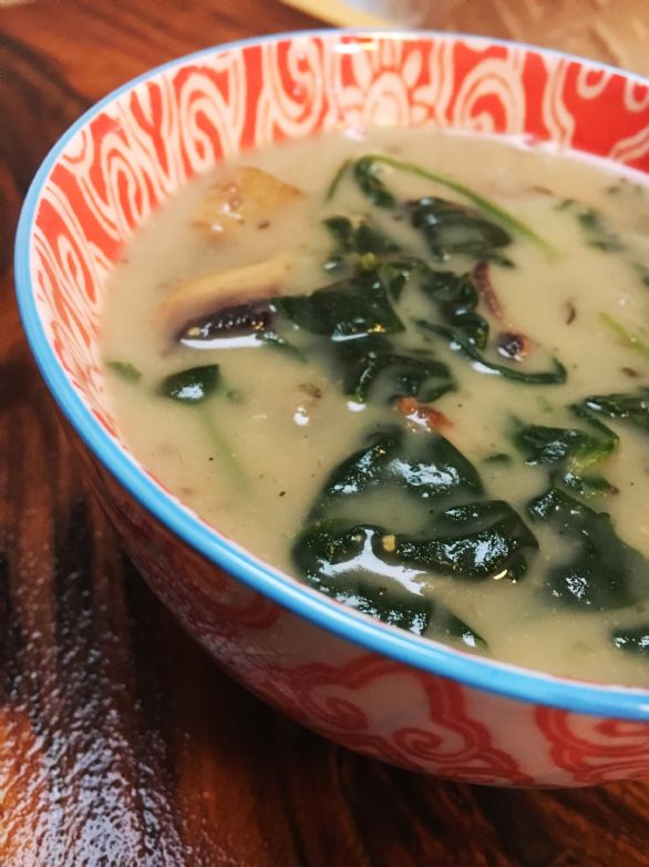 Creamy Spinach and MushroomSoup