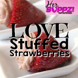 LOVE Stuffed Strawberries