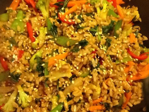 Brow rice and Vegetables Fried Rice