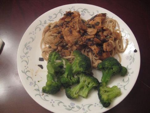 Chicken Marsala with mushrooms and capers