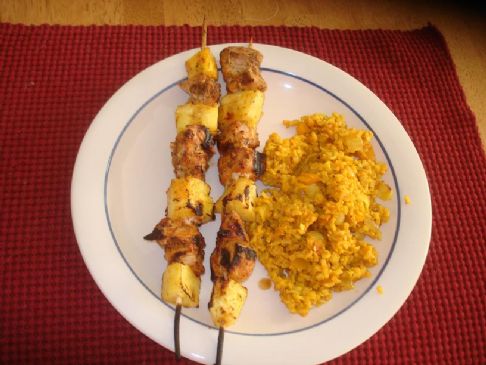 Pineapple and Tuna Skewers