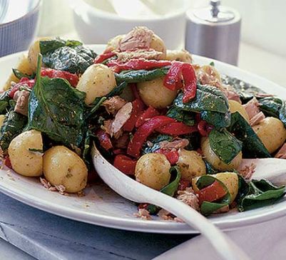 Potato, Tuna and Spinach Salad
