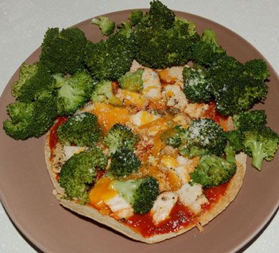 Chicken and Broccoli Fit-zza (Pizza)