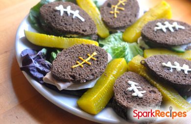 Big Game Sandwiches (Pumpernickel Ham and Cheese)