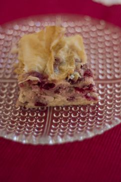 cottage cheese/cranberry strudel