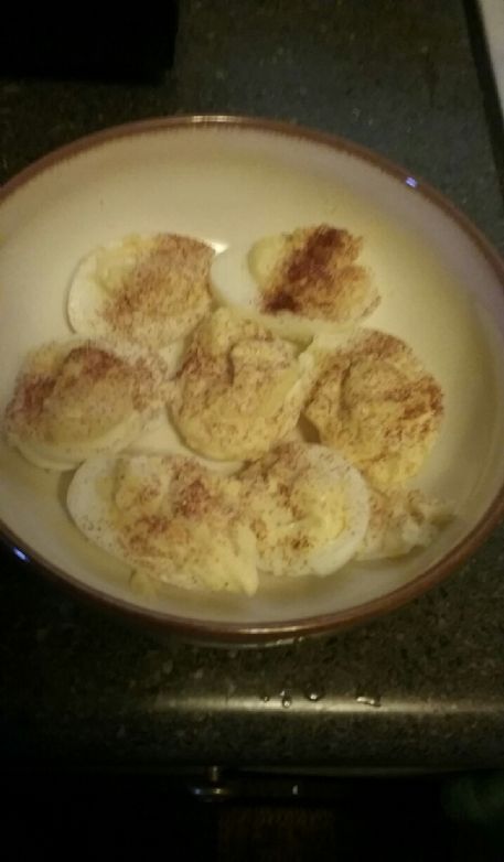 Almost no cholesterol deviled eggs