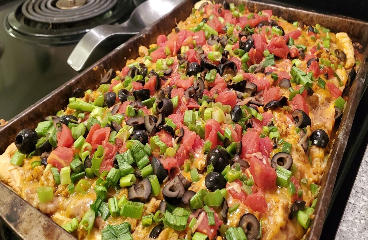 Crescent Roll Taco Pizza