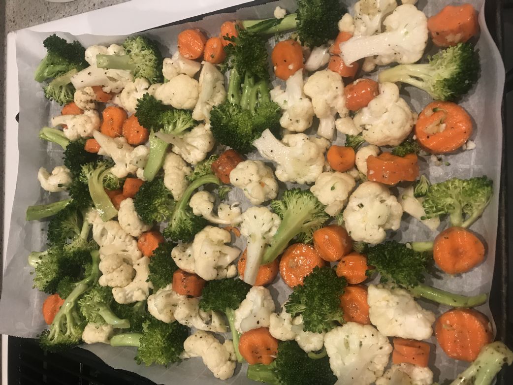 Broccoli, Cauliflower and Carrots-Roasted-Medley