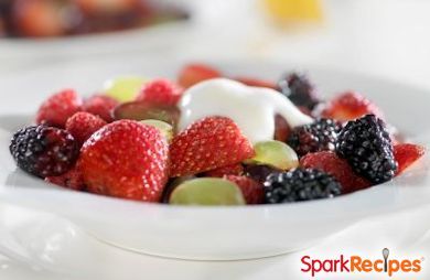 Fresh Fruit Salad with Honey-Yogurt Dressing