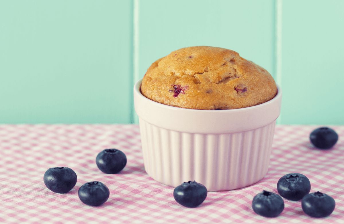 Blueberry Flax Microwave Muffin