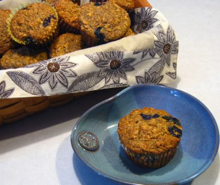 Wheat and Oatmeal Blueberry Muffins
