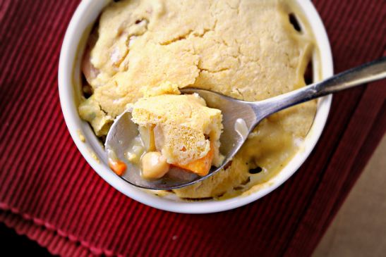 Chickpea Potpie with Cornbread Crust