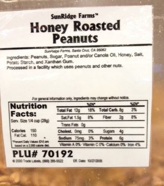Honey Roasted Peanut Butter (fresh grind - Central Market)