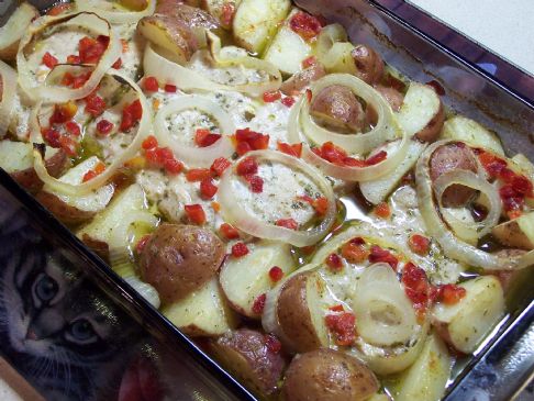 Ranch Roasted Pork Chops and Red Potatoes