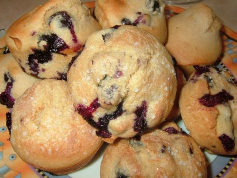Reduced Fat Blueberry Muffins