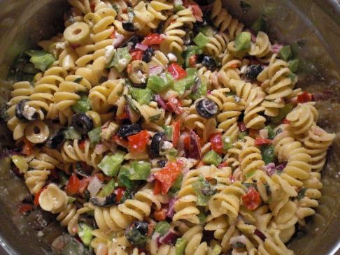 Italian pasta salad with a Greek flair