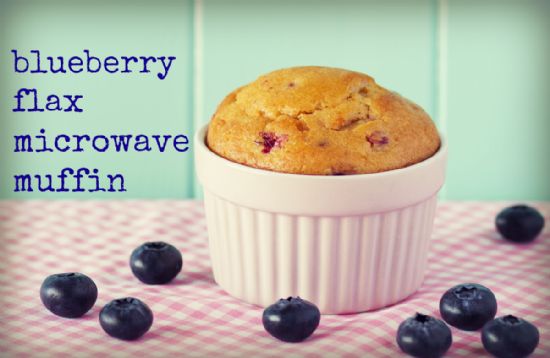 Blueberry Flax Microwave Muffin