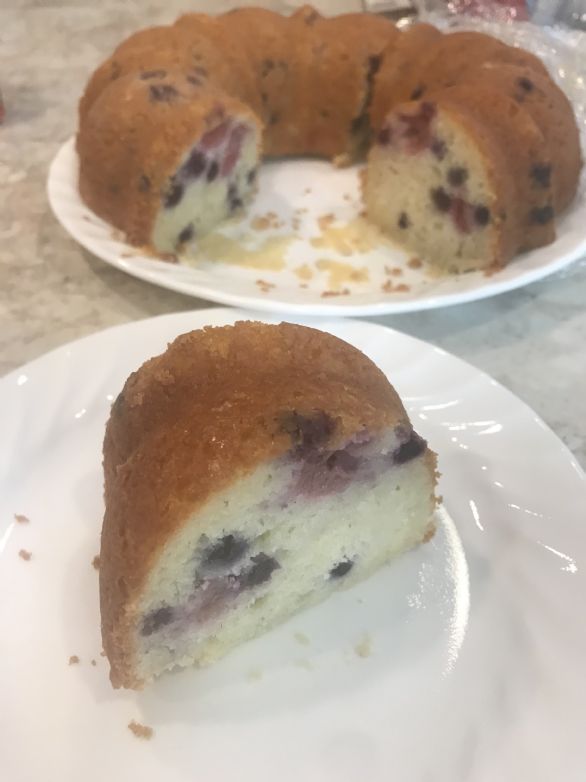 Summer Lemon Blueberry Raspberry Cake by Tamera