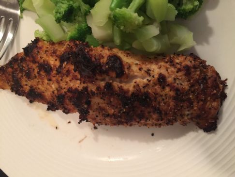 Parmesan Mustard Encrusted Tilapia Filet