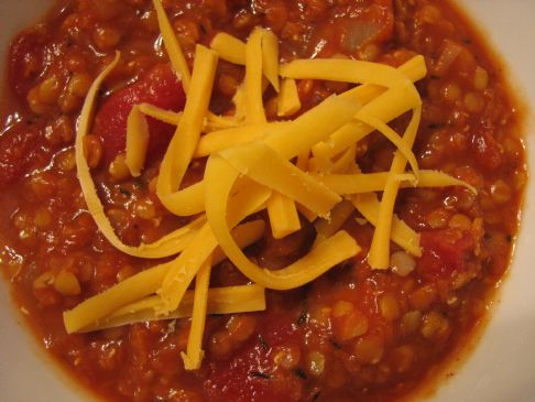 Flavorful Lentil Soup with Cheese