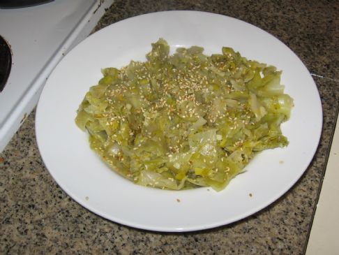 Sesame Leeks and Cabbage