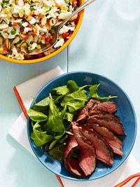 London Broil with Rice Salad