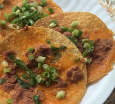 Stacked Bean and Cheese Tostadas