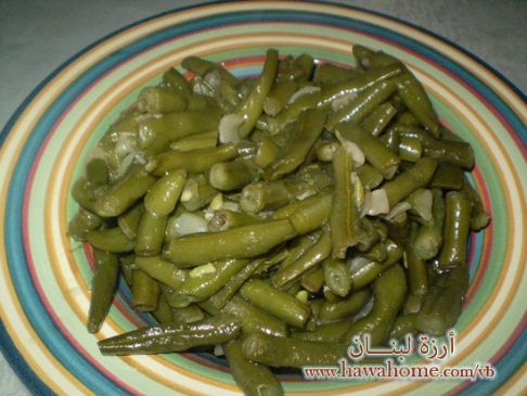 Green cowpeas with oil