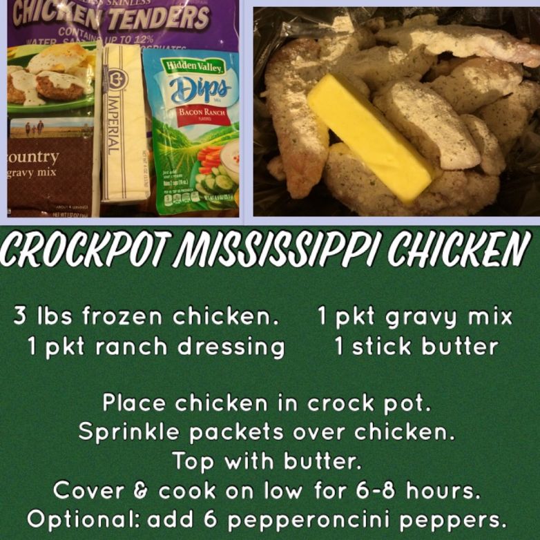 Crockpot Mississippi Chicken