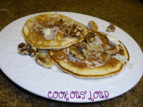Fluffy Coconut Pancakes (by www.cookoutloud.com)