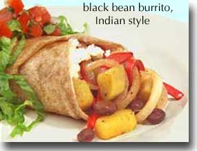 Indian Style Black Bean Burrito