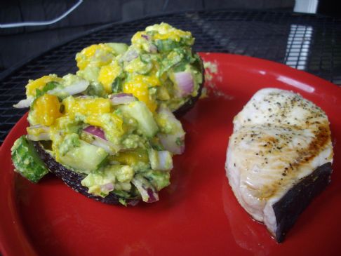 Swordfish and Stuffed Avocados