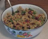 Tangy and crunchy whole wheat pasta salad