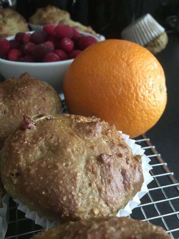 Cranberry Orange Oat bran Muffins