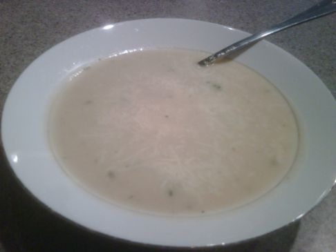 Roasted Garlic Soup with Parmesan Cheese