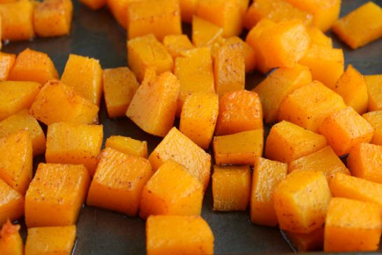 Spicy Sweet Roasted Butternut Squash