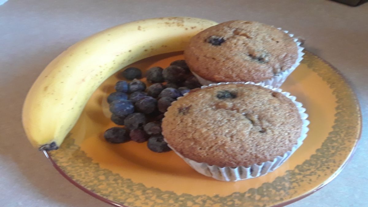 Banana Blueberry Jumbo Muffins