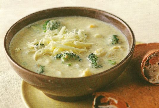 Cheese Soup with Broccoli and Cauliflower