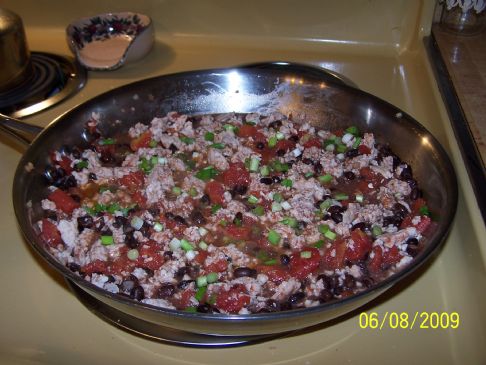 Ground Turkey and Black Beans