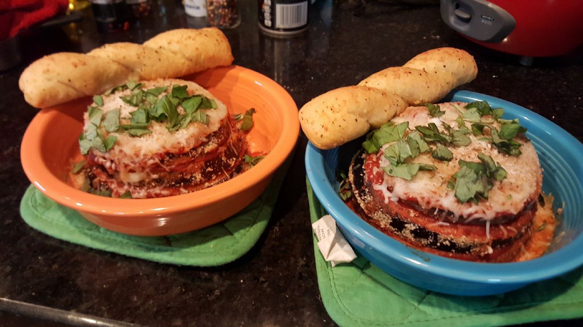 Eggplant Parmesan Stacks