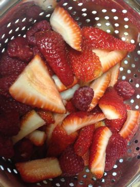 Strawberries and Raspberry Jam