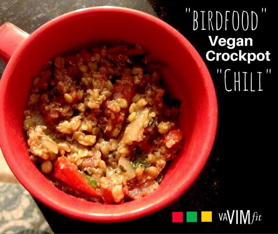 Birdfood vegan crockpot chili