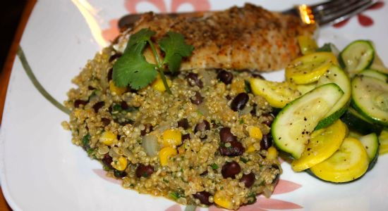 Quinoa with Black Beans and Corn
