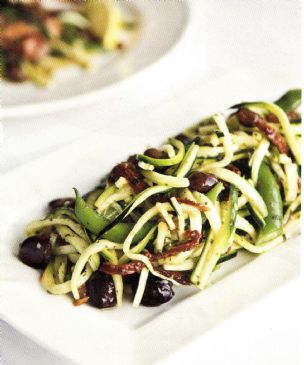 Flat Bean and Raw Zucchini Salad with Mint Dressing