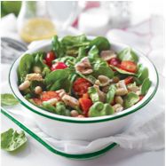 White Bean, Tomato, and Spinach Salad