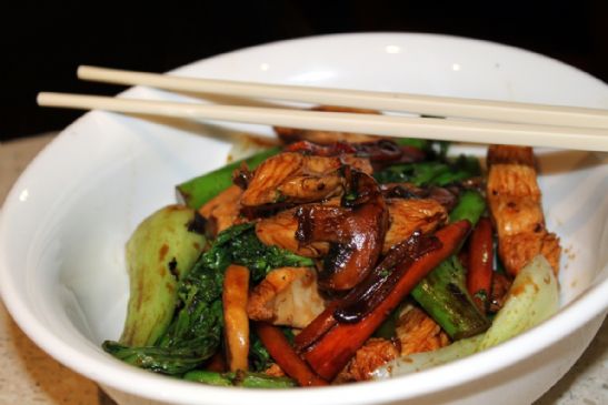 Chicken and Vegetable Stir Fry with Oyster Sauce