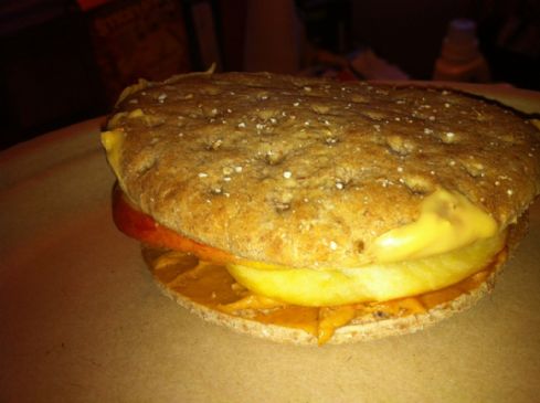Peanut Butter, Apple and Cheddar Sandwich