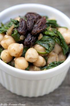 Clean Eating Spinach and Chickpeas