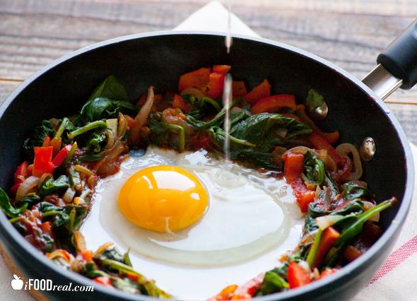 Spinach Egg Nest