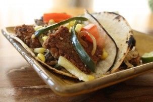 Wild Mushroom, Steak, and Poblano Tacos